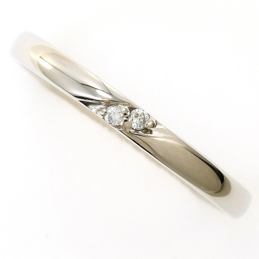 PT585 Platinum Ring with 0.01ct Diamond, Total Weight 1.7g, Jewelry